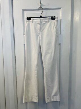 Club Monaco Women's Full Length Corduroy Trousers Off White/ Cream Size 00